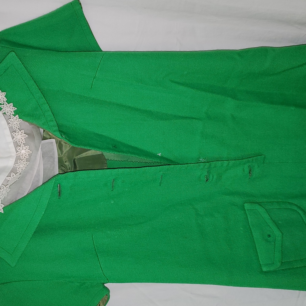 Vintage 60s Gay Gibson 100% Virgin Wool Mod Collar Dress - Picture 6 of 16